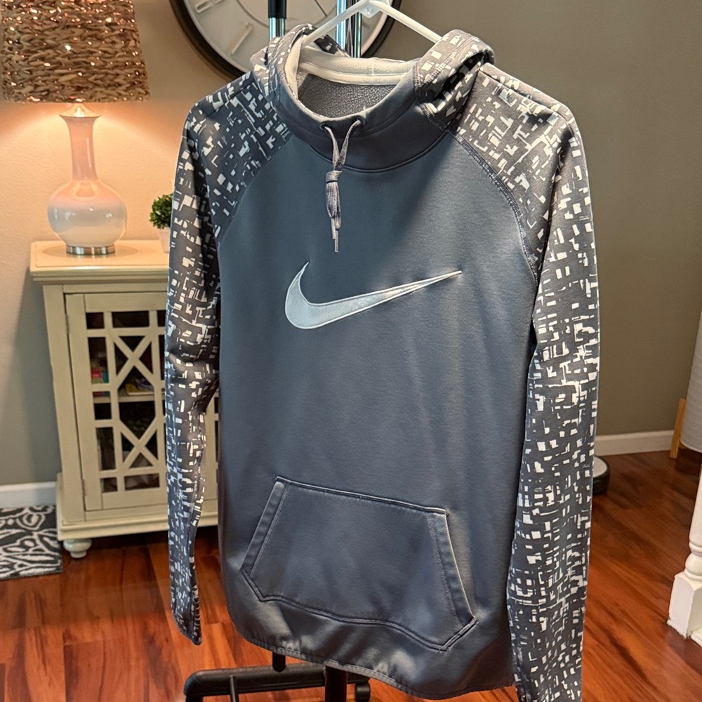 Nike Gray Hoodie with White Swoosh